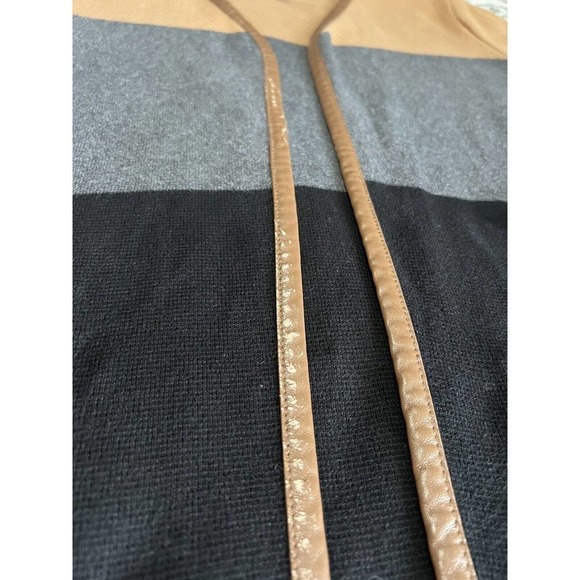 Charter Club Women’s Sweater Cardigan Open Color Block Cotton Pocket Medium - Picture 7 of 9